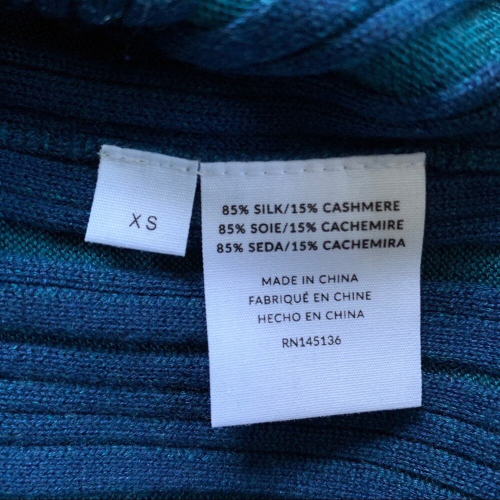 NEW Naadam Silk Cashmere Ribbed Knit Dress (Sz XS) Sleeveless Midi Maxi Blue - Picture 12 of 14